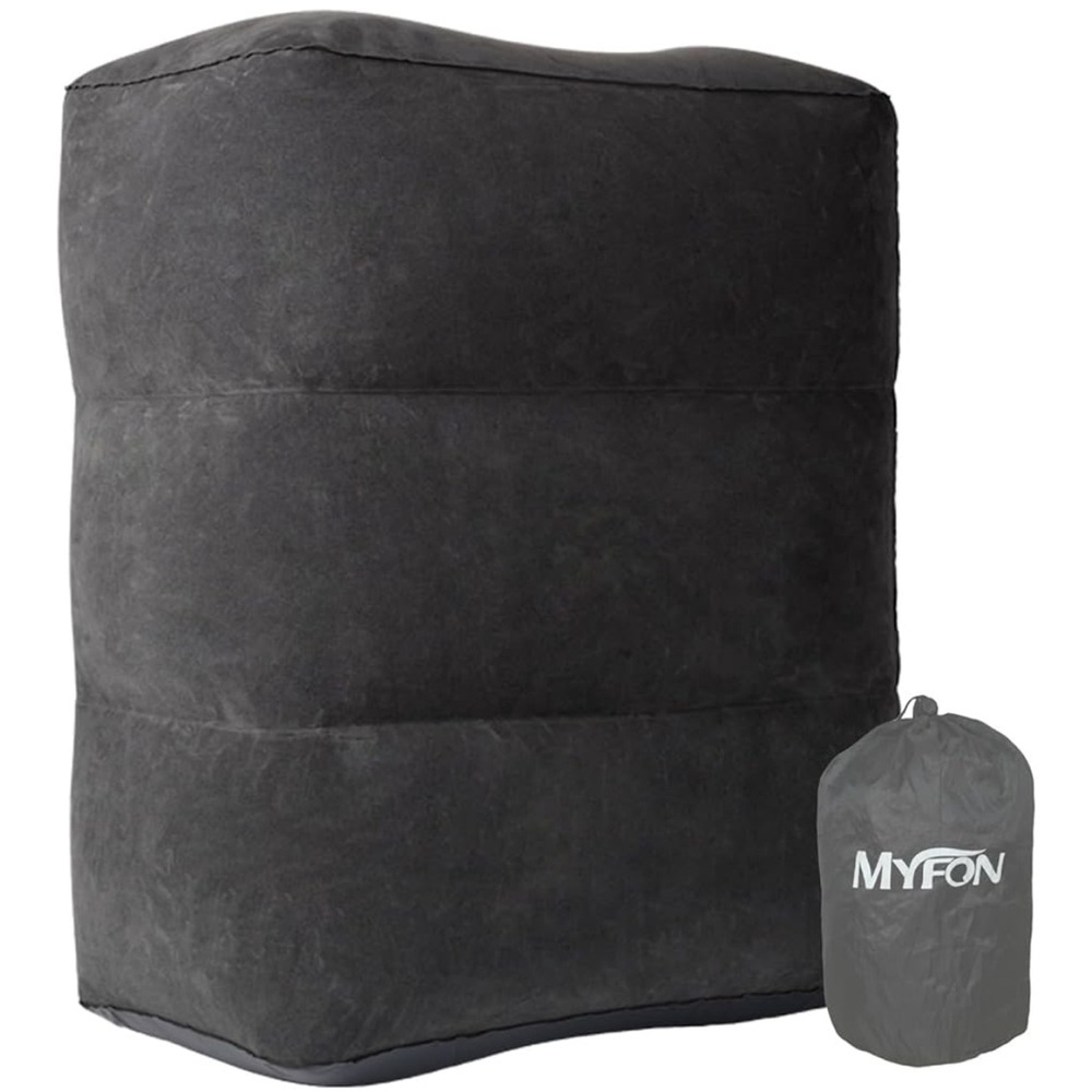 Inflatable Travel Foot Rest Pillow, Adjustable Height Leg Rest Pillow